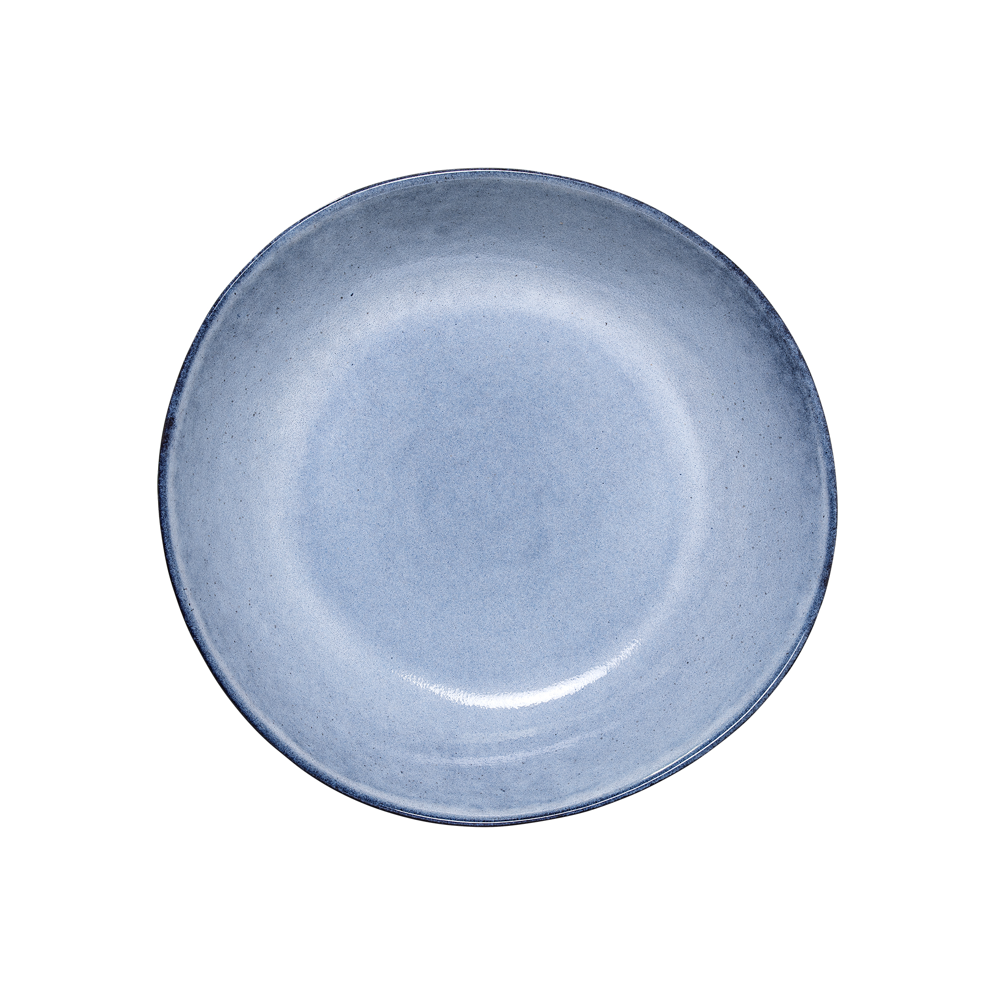 Assiette creuse Sandrine en grès - Coloris bleu — détail 4