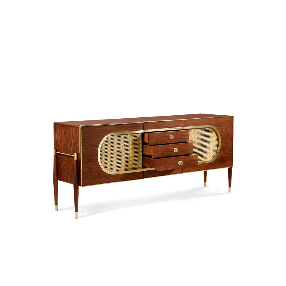 Buffet vintage en noyer massif — détail 4