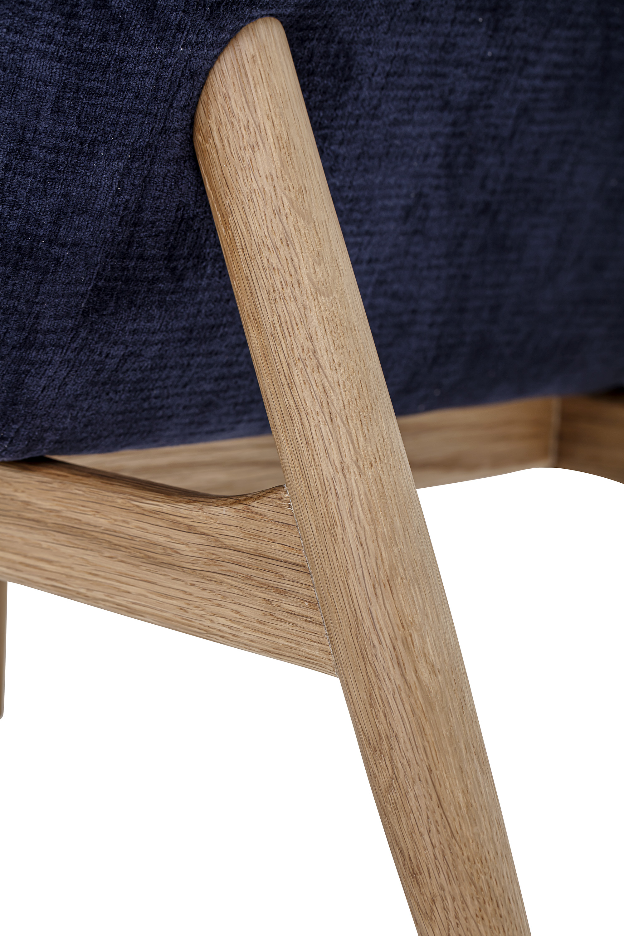 Fauteuil en tissu maille bleu marine — détail 5