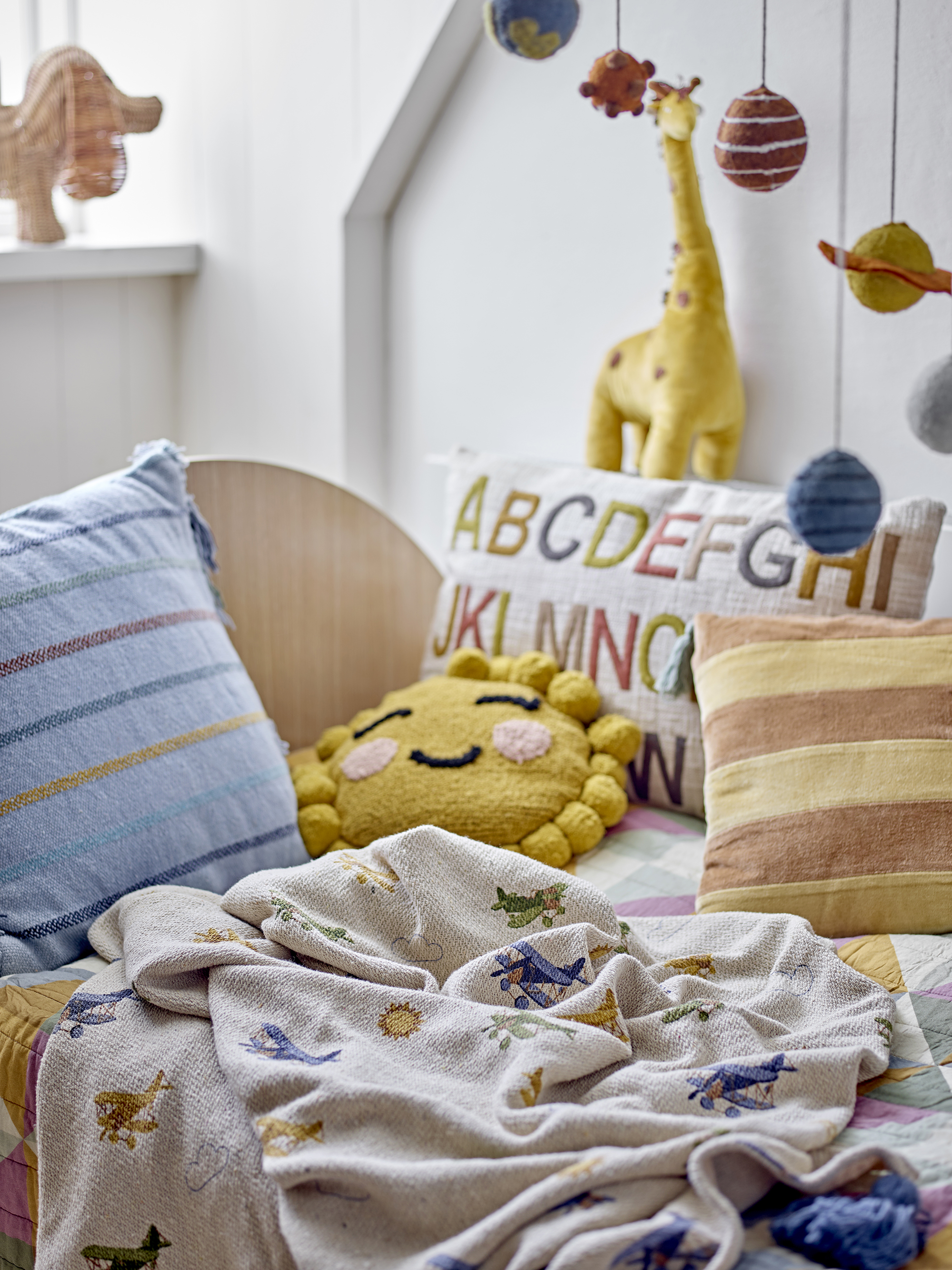 Plaid Plane en coton recyclé — Coloris naturel