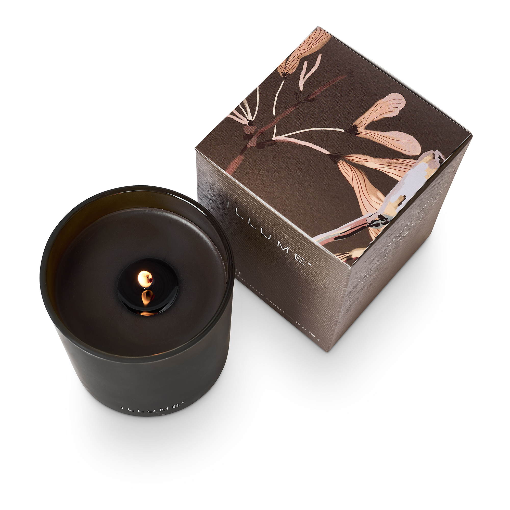 Bougie parfumée en verre Woodfire - Coloris marron — détail 4