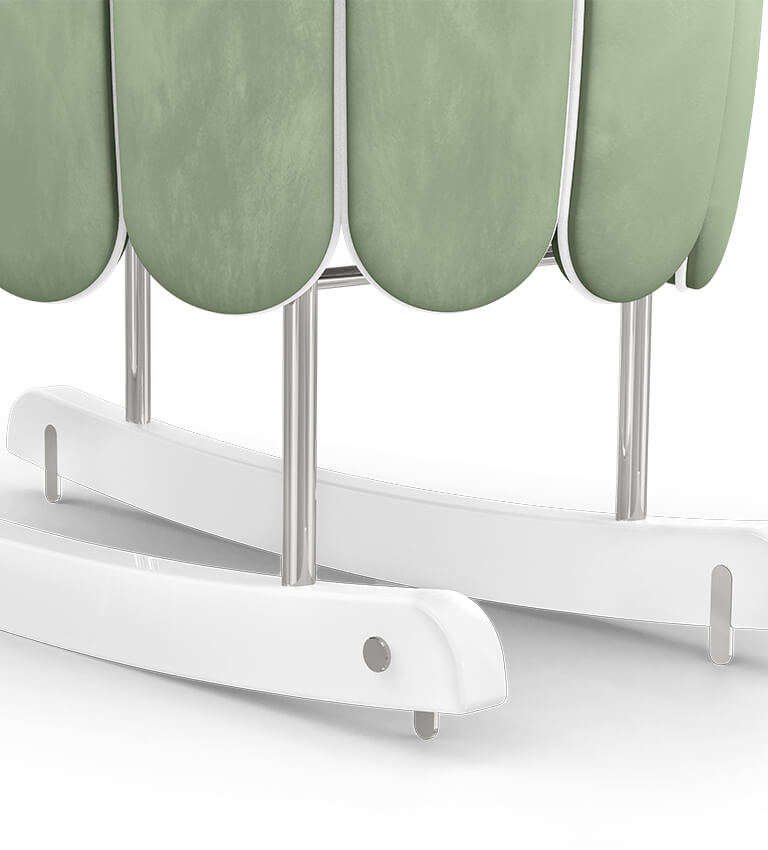 Lit rocking chair en forme de fleur de lotus vert — détail 6