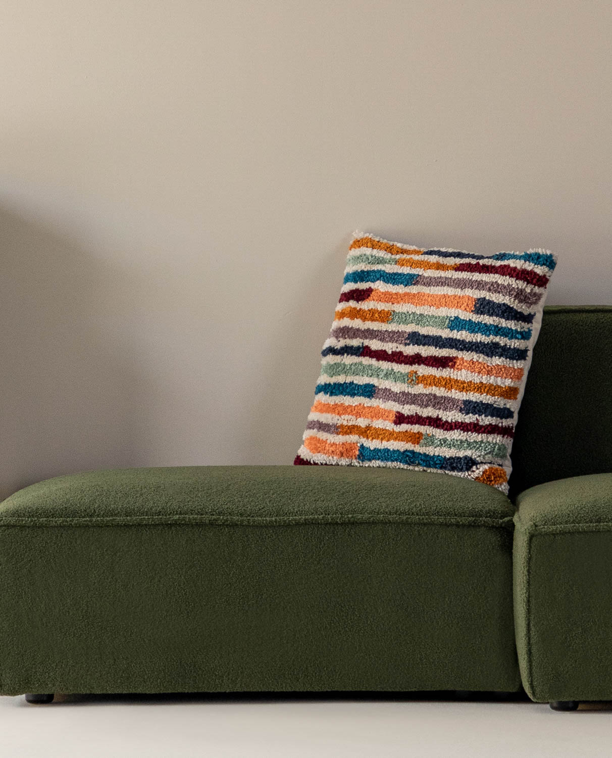 Coussin carré en coton et polyester