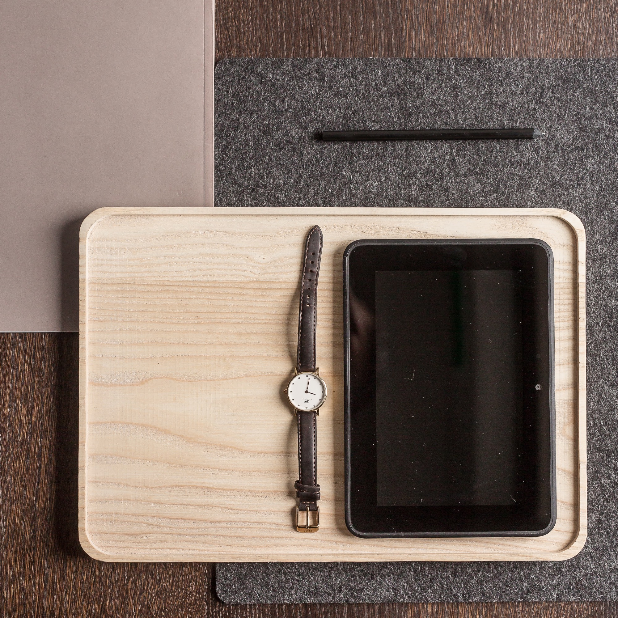 Plateau de service rectangle