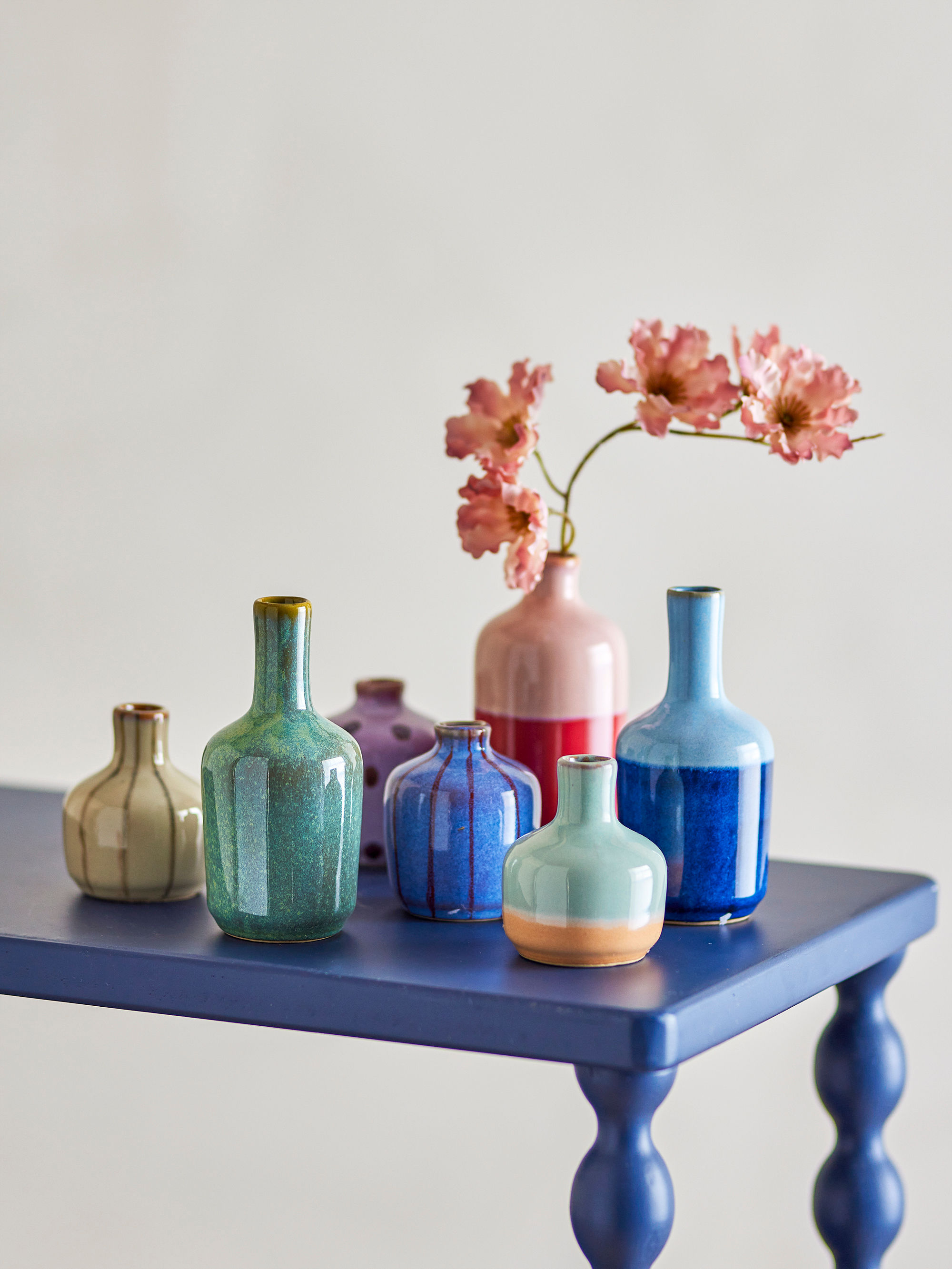Lot de 7 vases Maien en grès - Coloris multicolore