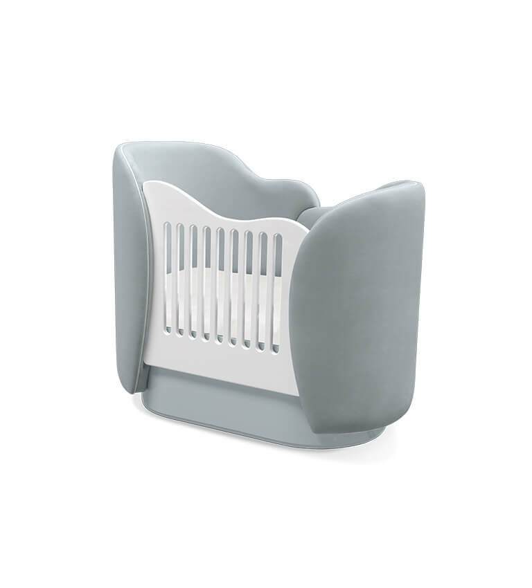 Lit forme de nuage gris — détail 3