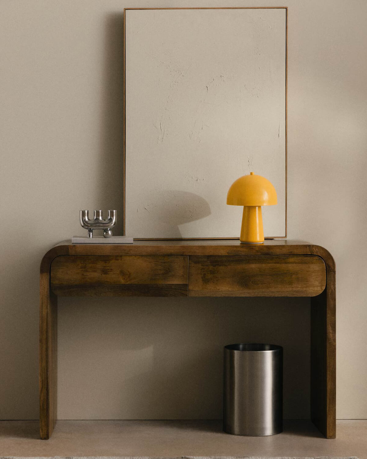Console Vanile 120x40 cm en manguier — Bois foncé