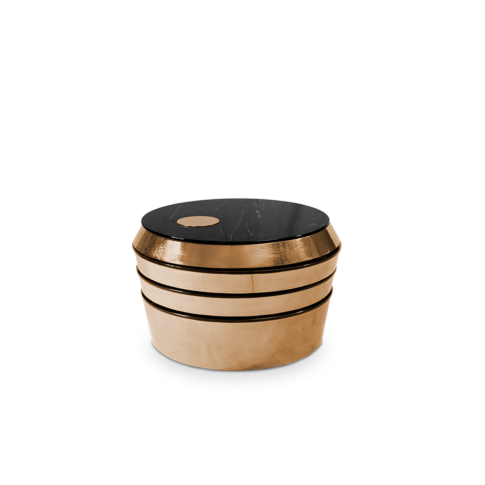 Table basse disques de marbre rotatifs