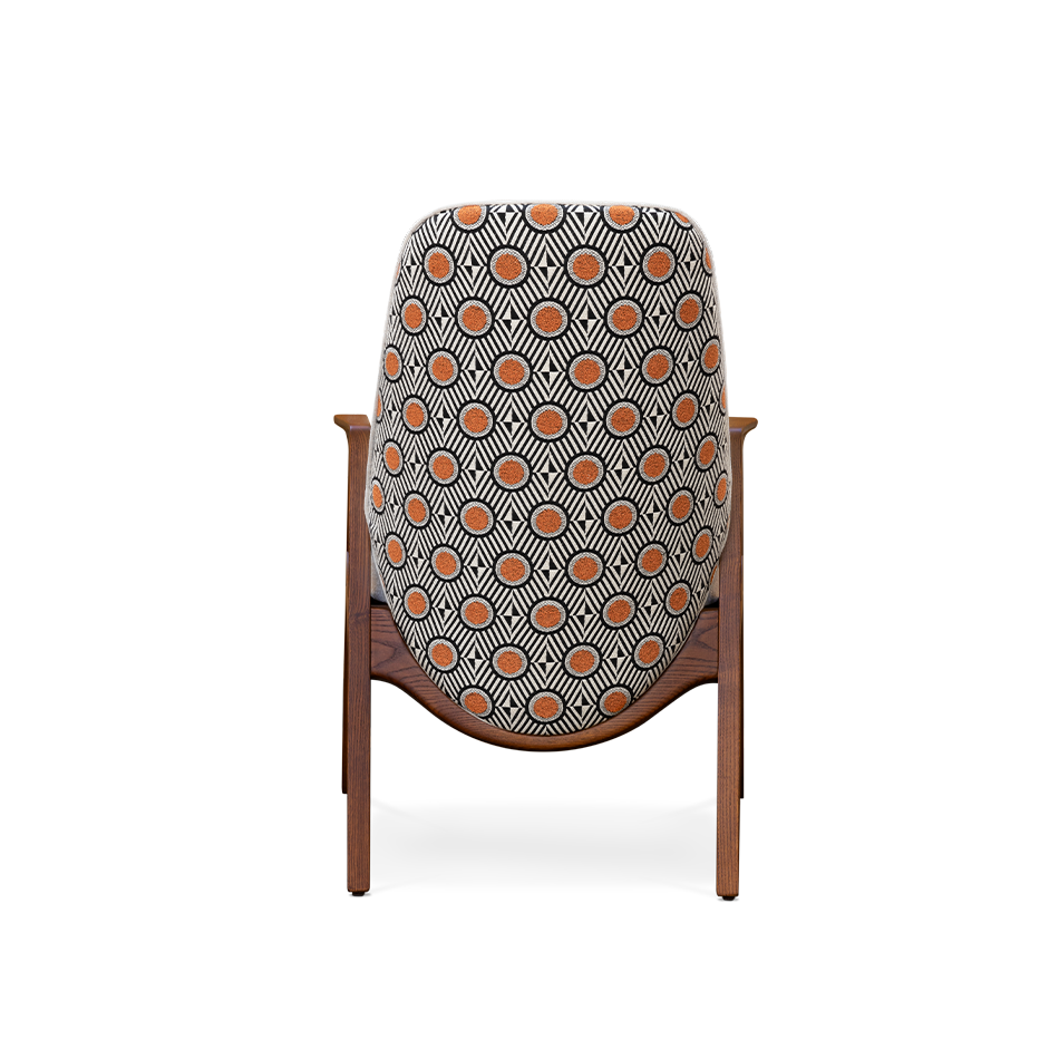 Chaise en tissu de velours au motif art déco — détail 4