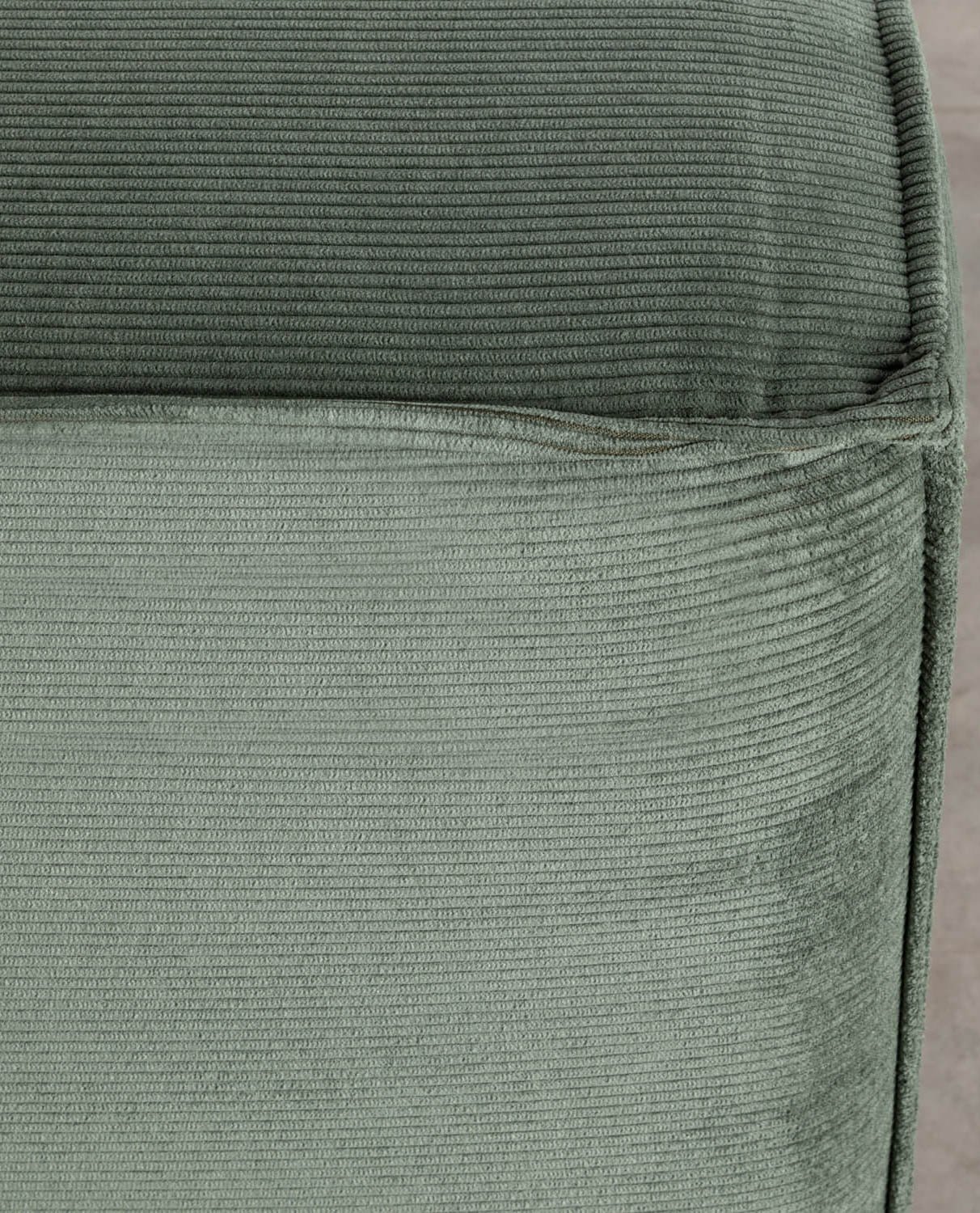 Canapé modulable 3 pièces en velours côtelé vert nori — détail 4