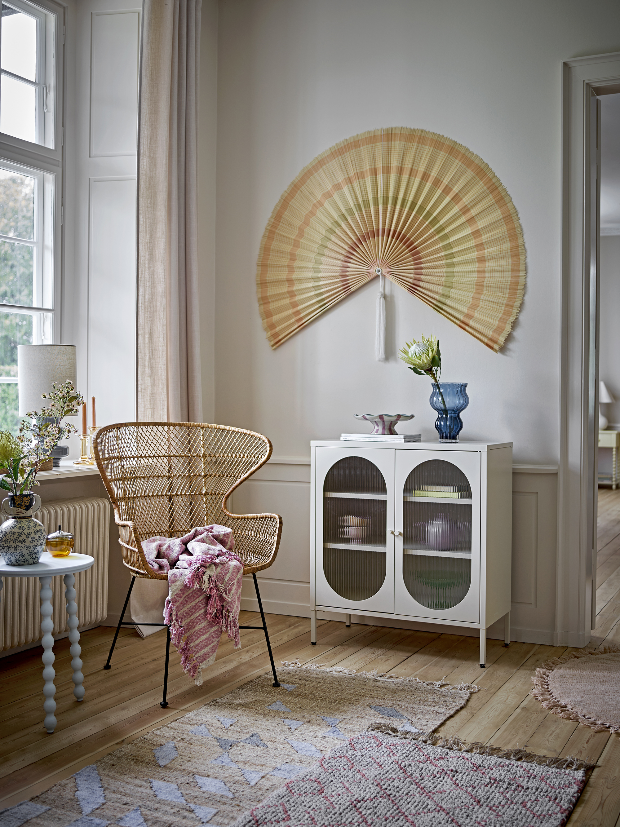 Table d'appoint Salino en bois de sapin - Coloris bleu