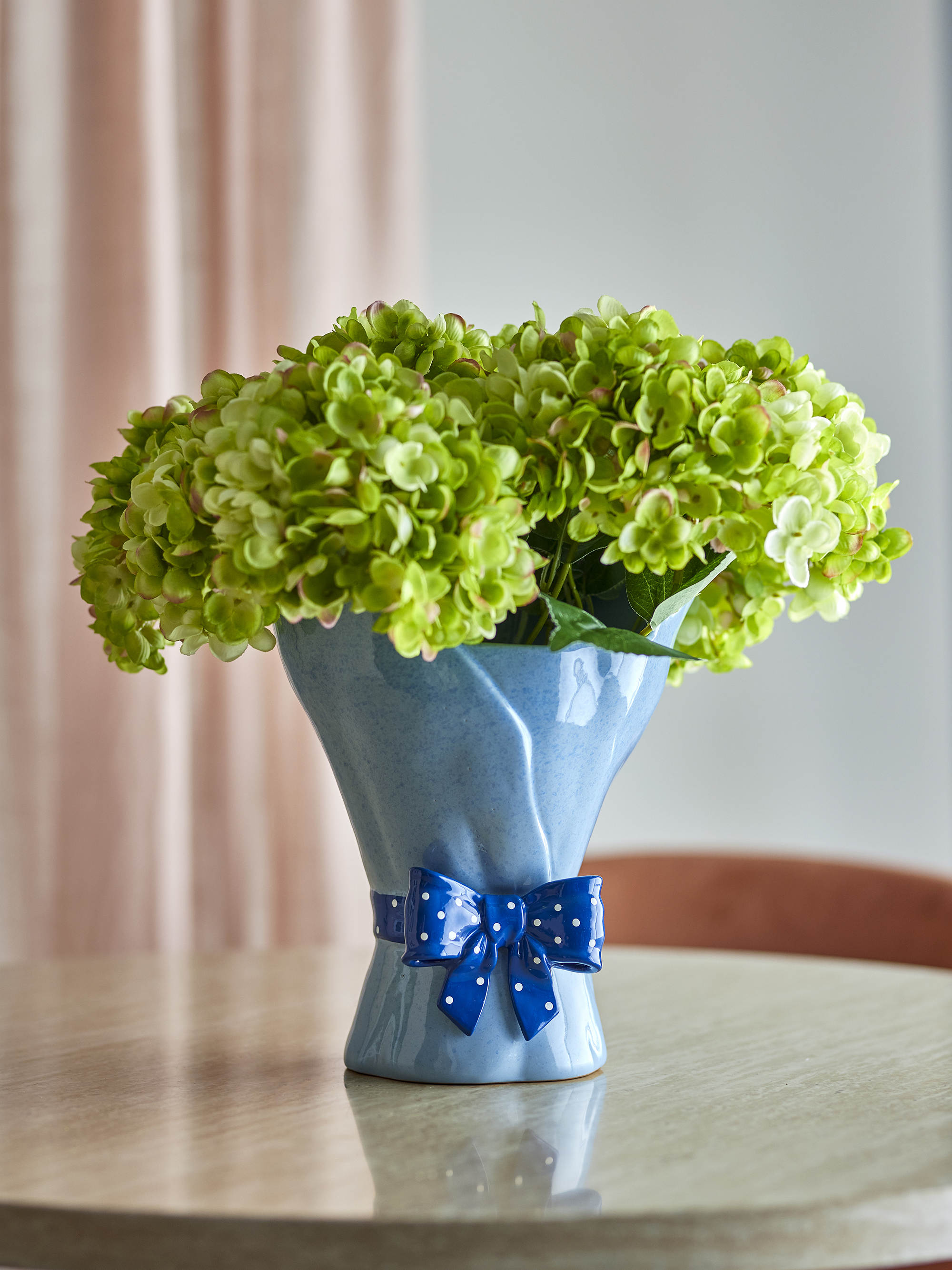 Vase Belivia en grès - Coloris bleu