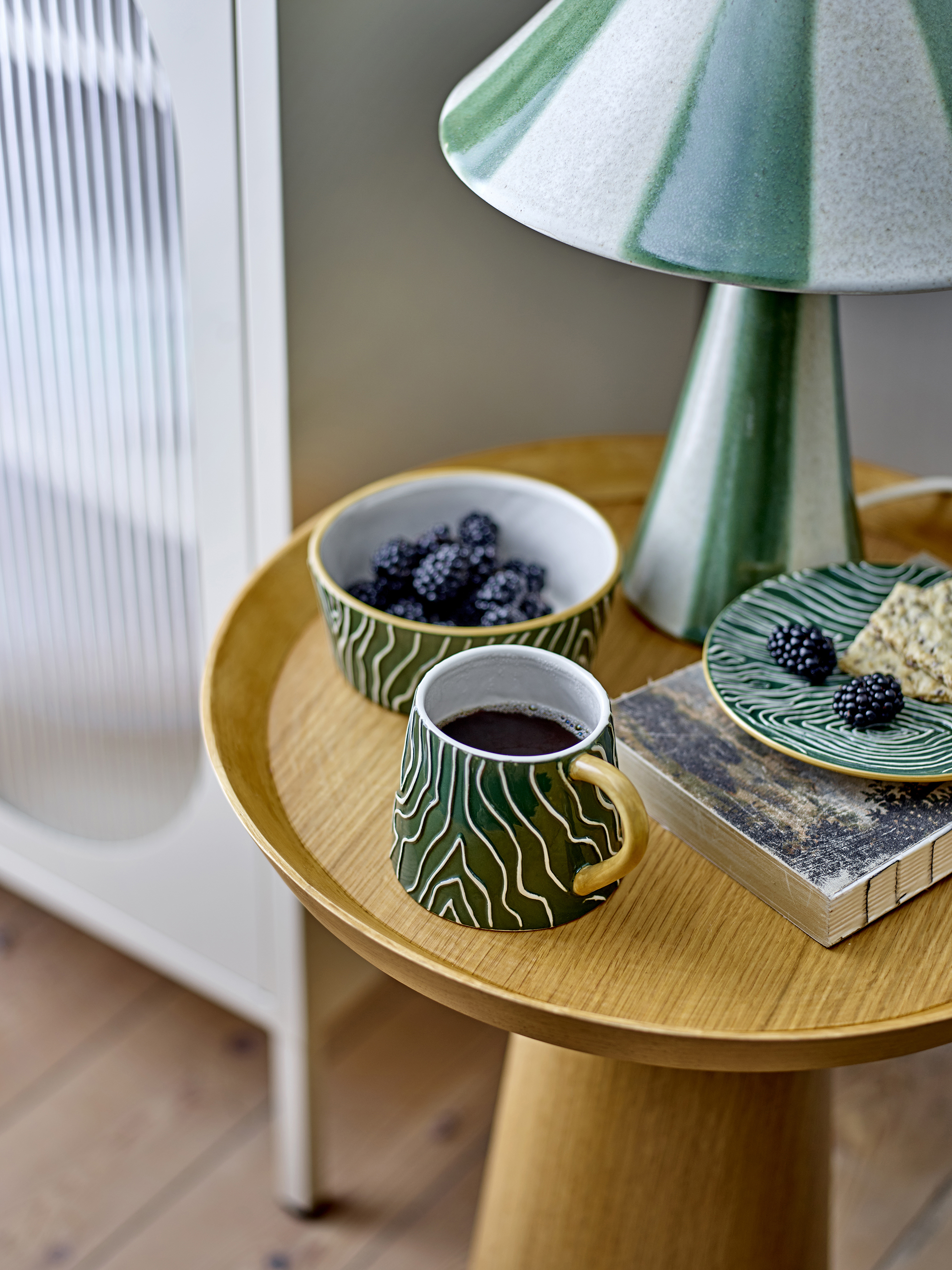 Lot de 4 assiettes Woodsby en grès — Coloris multicolore