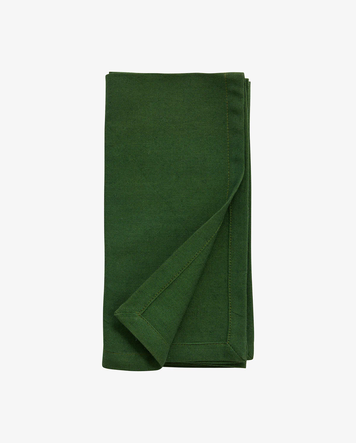 Lot de 4 serviettes de table avec ourlet vert