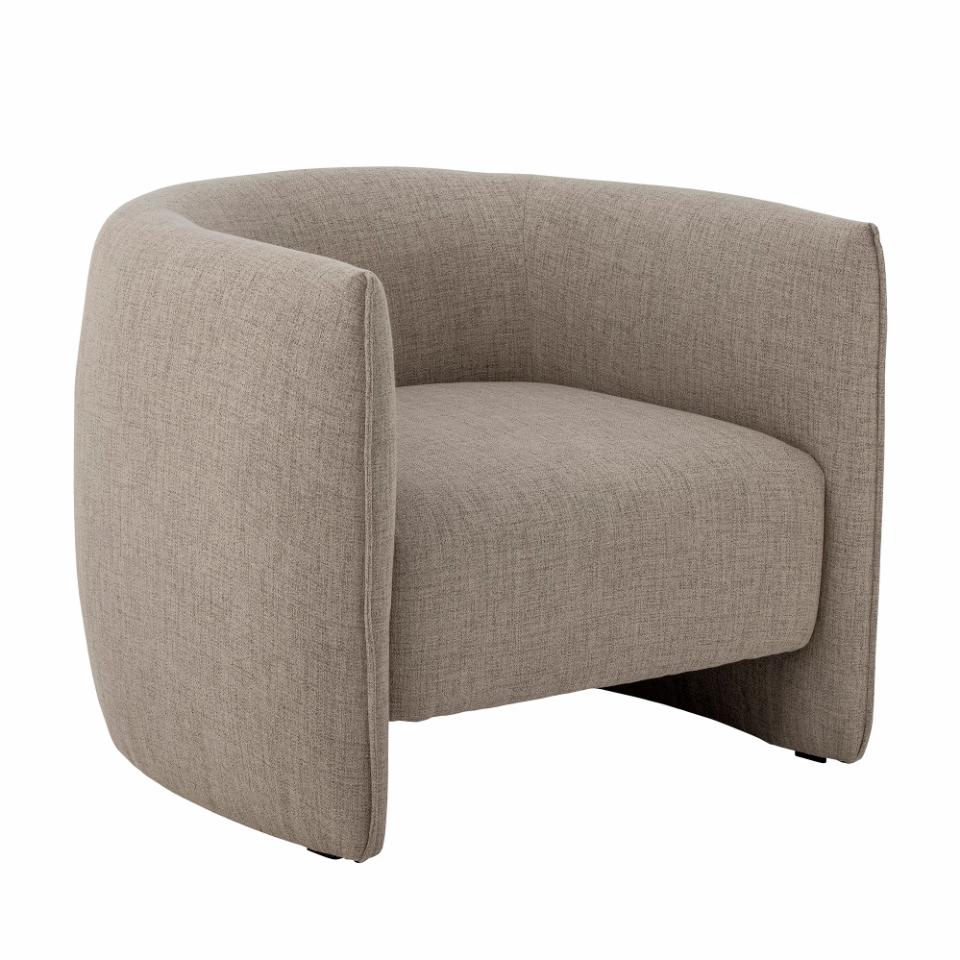 Fauteuil en polyester recyclé gris — détail 3