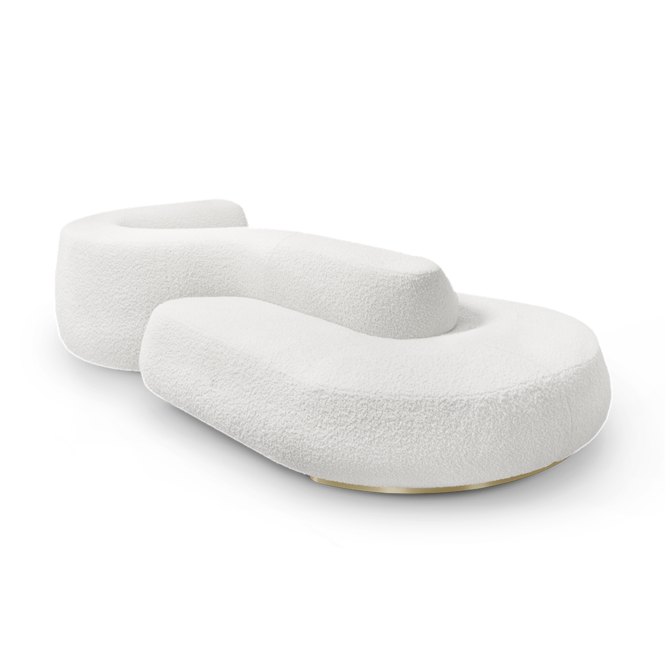 Canapé avec double côtés d'assise blanc