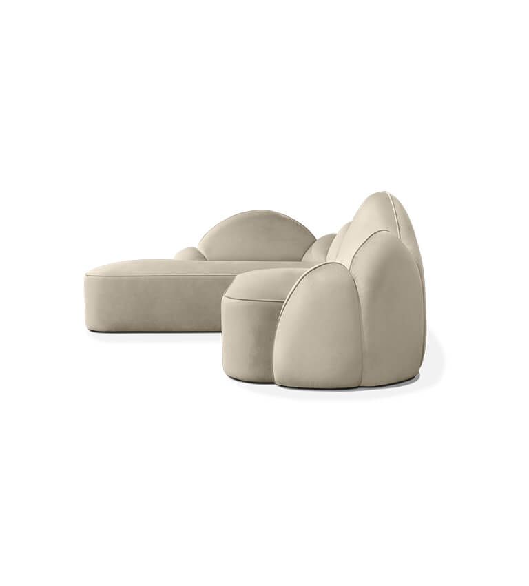 Canapé forme nuage marron — détail 3