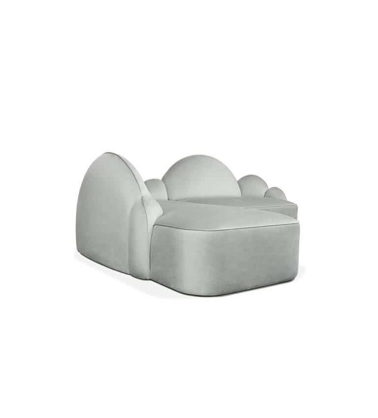 Canapé forme nuage gris — détail 3