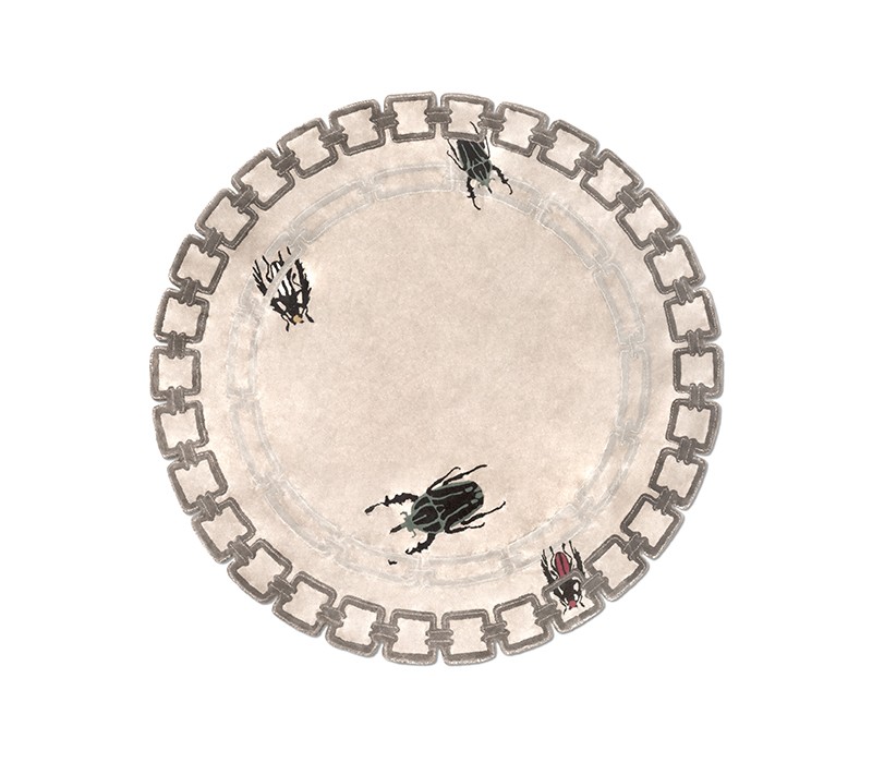 Tapis rond Golden Bugs