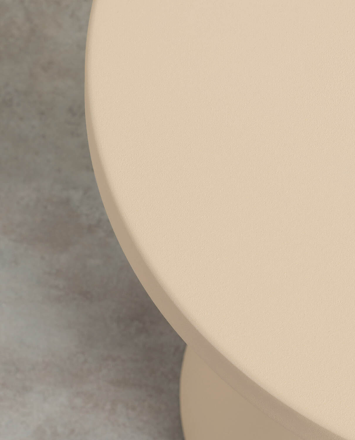 Table d'appoint ronde en métal — détail 3