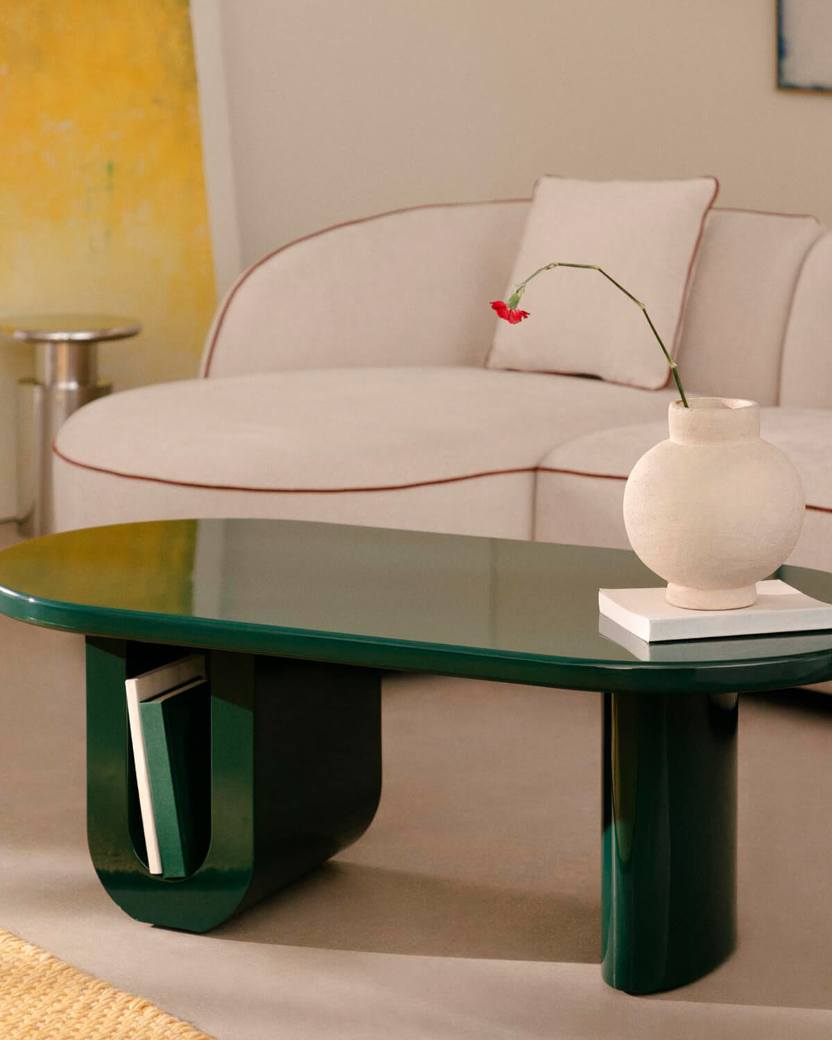 Table basse Surfys 120x60 cm en bois — Vert Grove