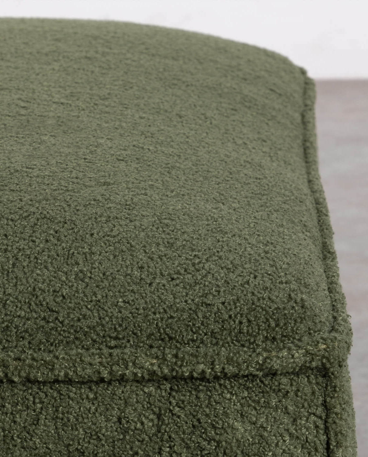 Module pour canapé tissu bouclé vert kaki — détail 3