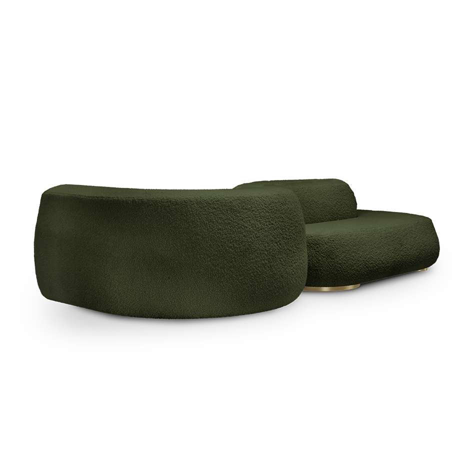 Canapé avec double côtés d'assise vert sapin — détail 3