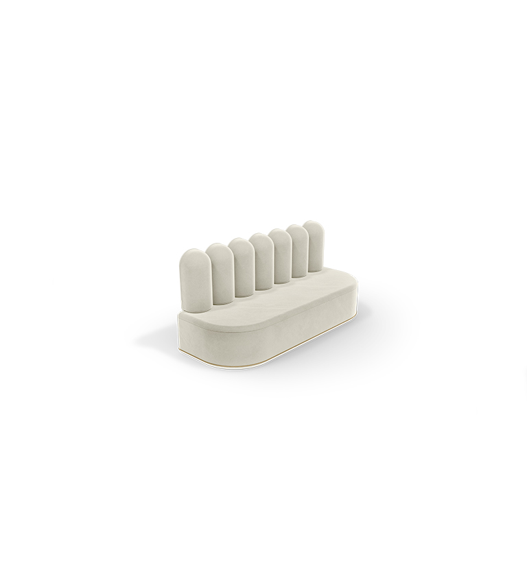 Canapé de forme organique crème
