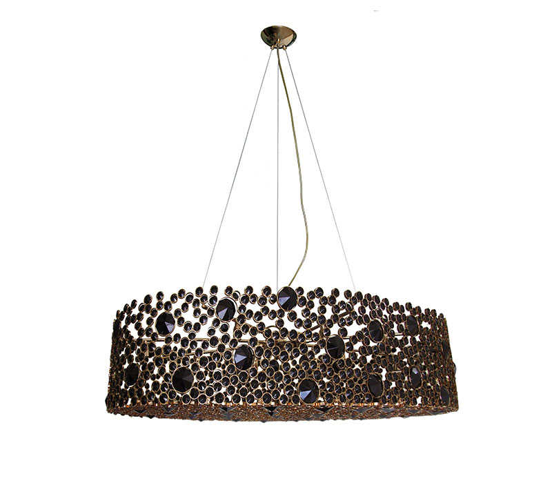 Lustre Eternity Oval Black Glass