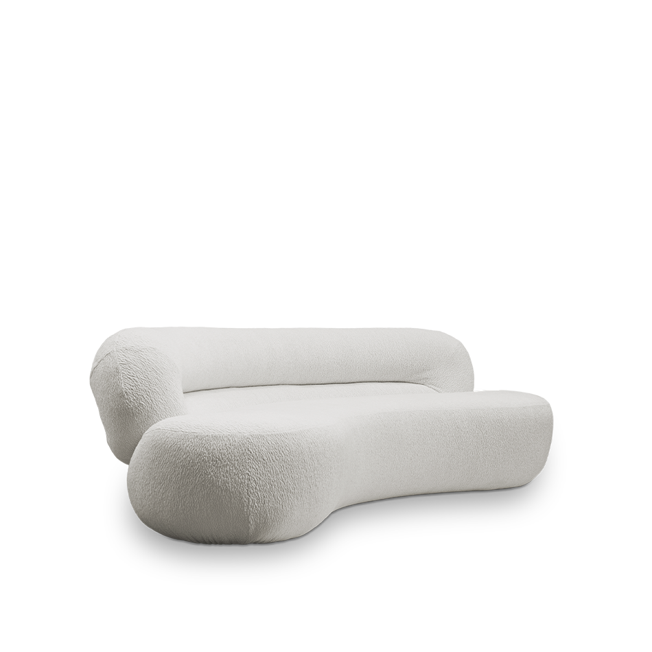 Canapé en velours blanc