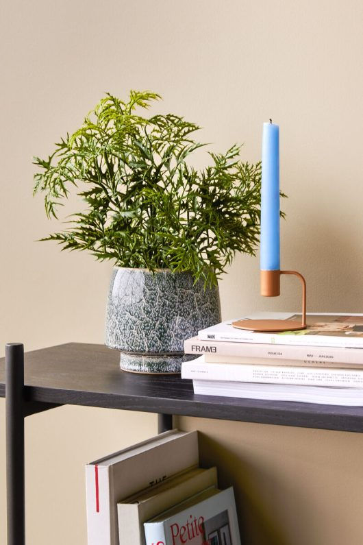 Set de 2 pots à fleurs bleu pétrole