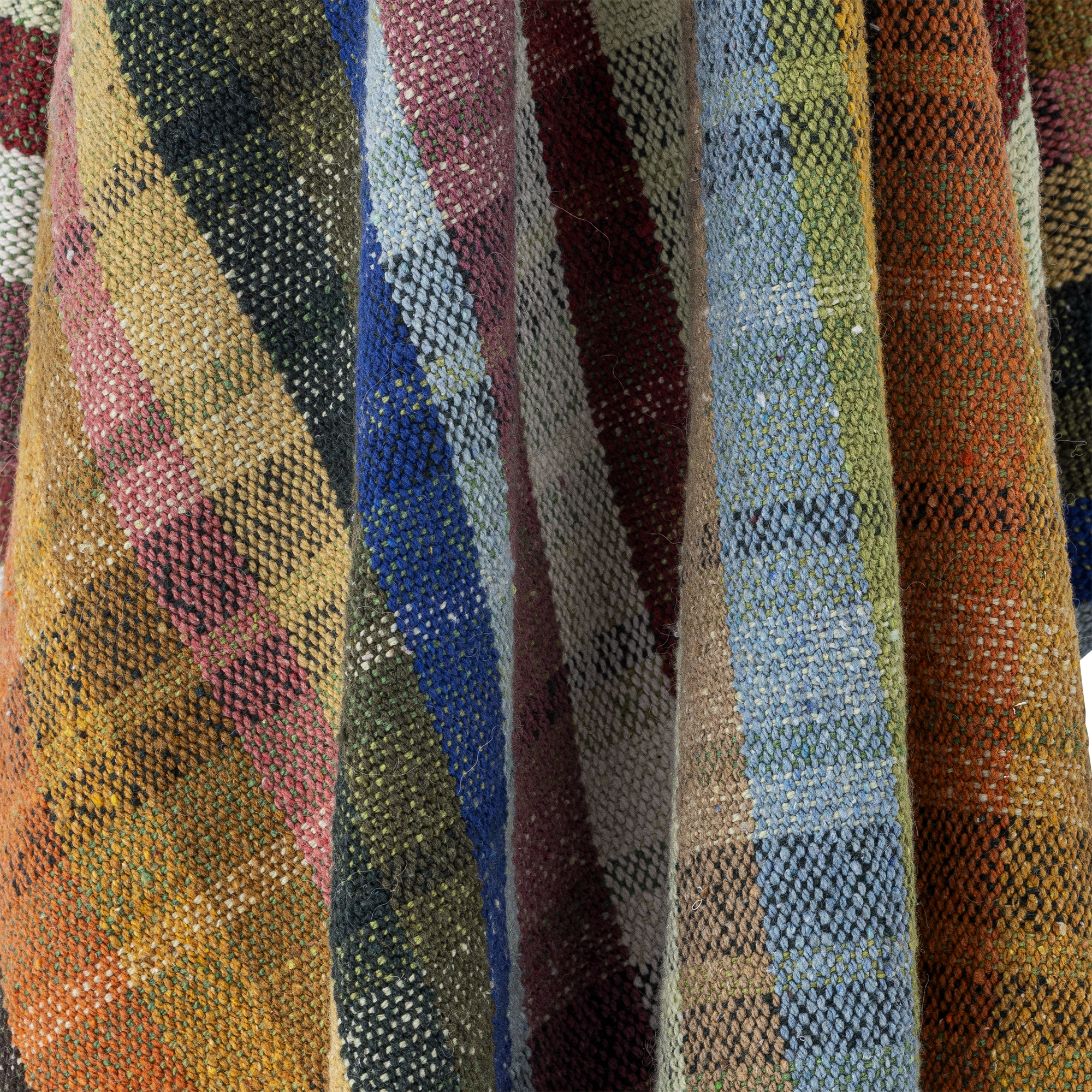 Plaid Elmy en coton recyclé - Coloris multicolore — détail 3