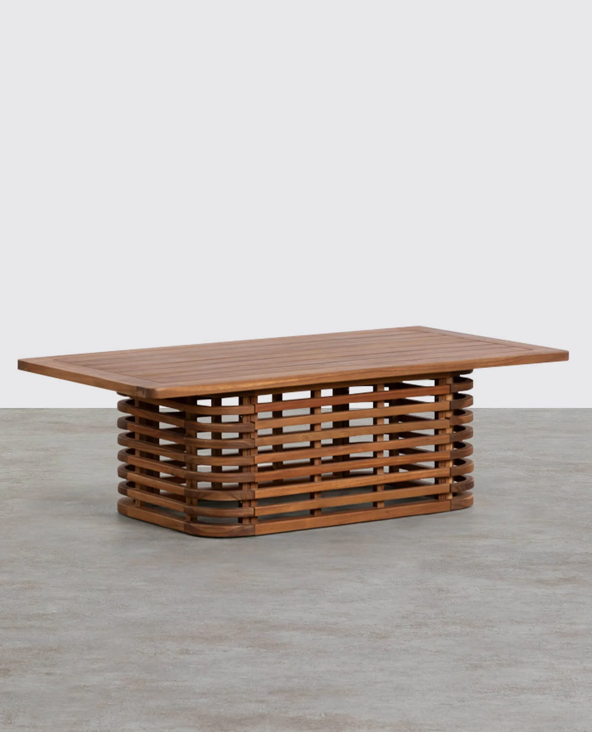 Table basse en bois d'acacia (120x65cm) — détail 3