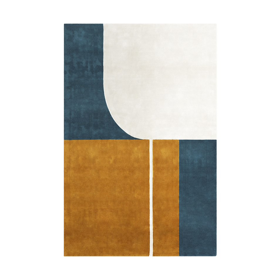 Tapis rectangulaire touffeté à la main