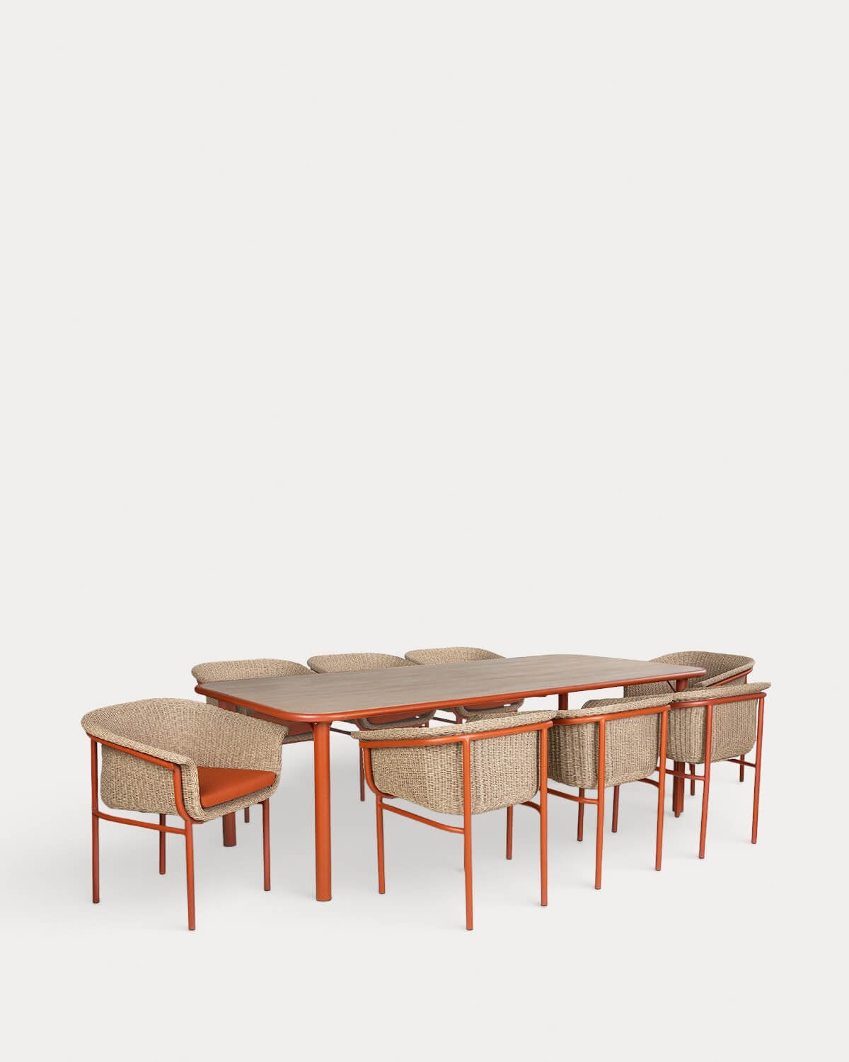 Ensemble de jardin table 240 cm + 8 chaises Caitlyn - Plusieurs coloris — détail 2