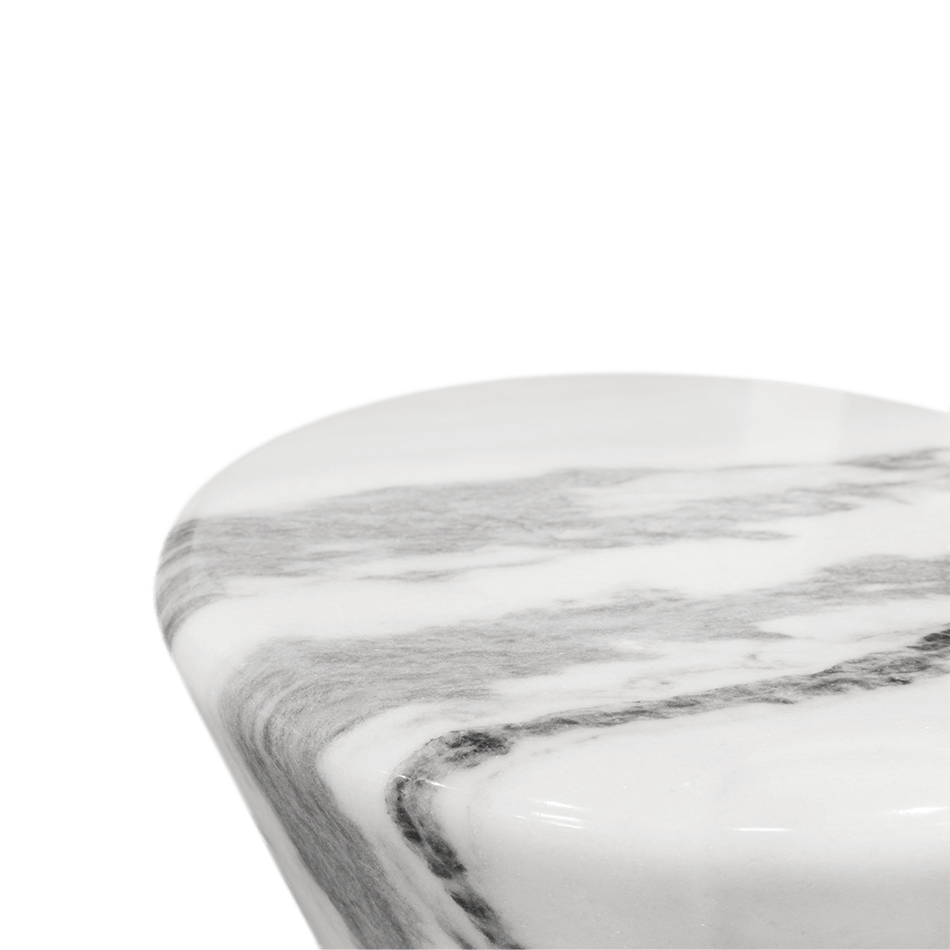 Table d'appoint en marbre avec détail en laiton — détail 5