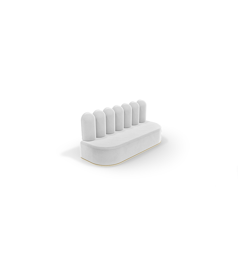 Canapé de forme organique blanc