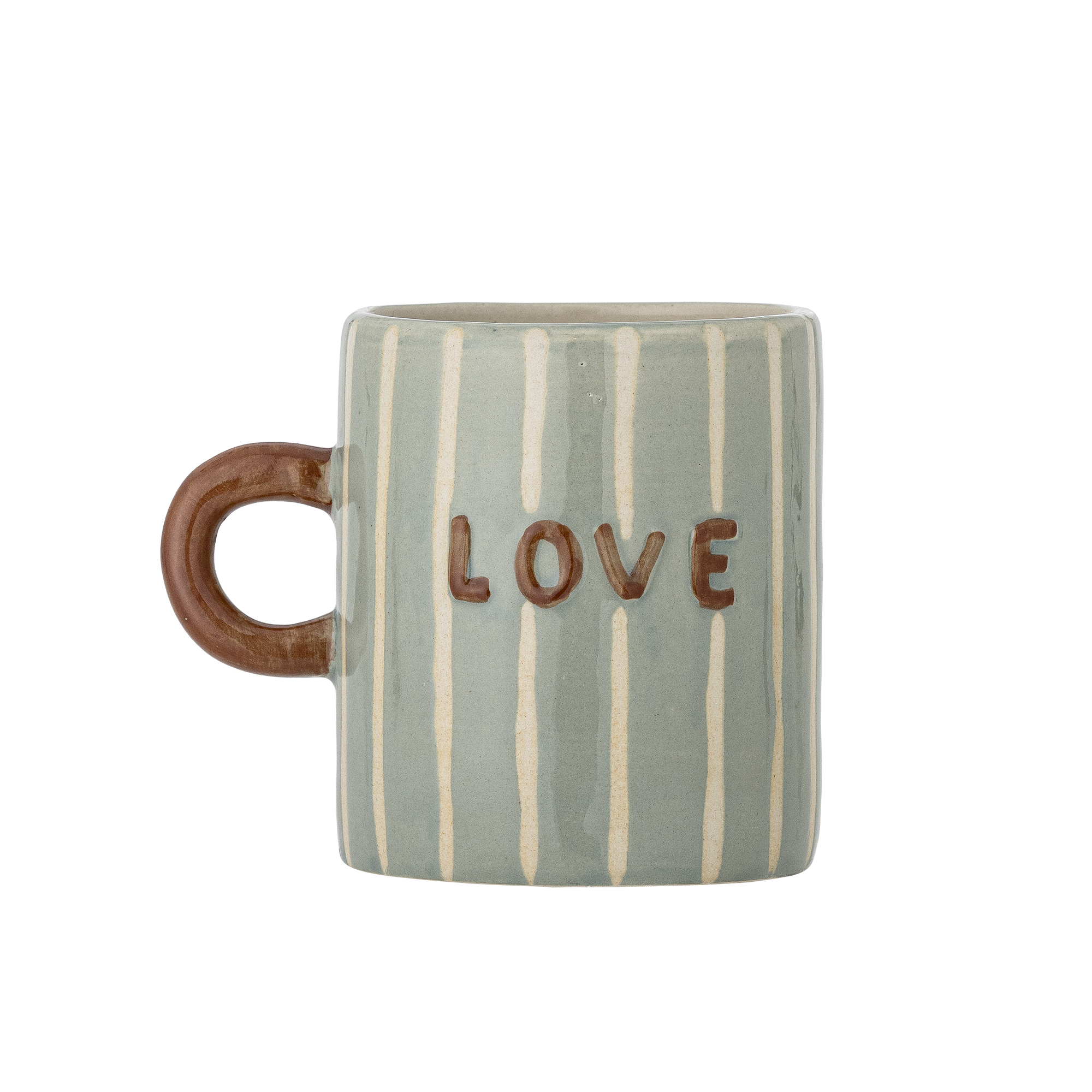 Mug Cherish en grès - Coloris bleu — détail 3