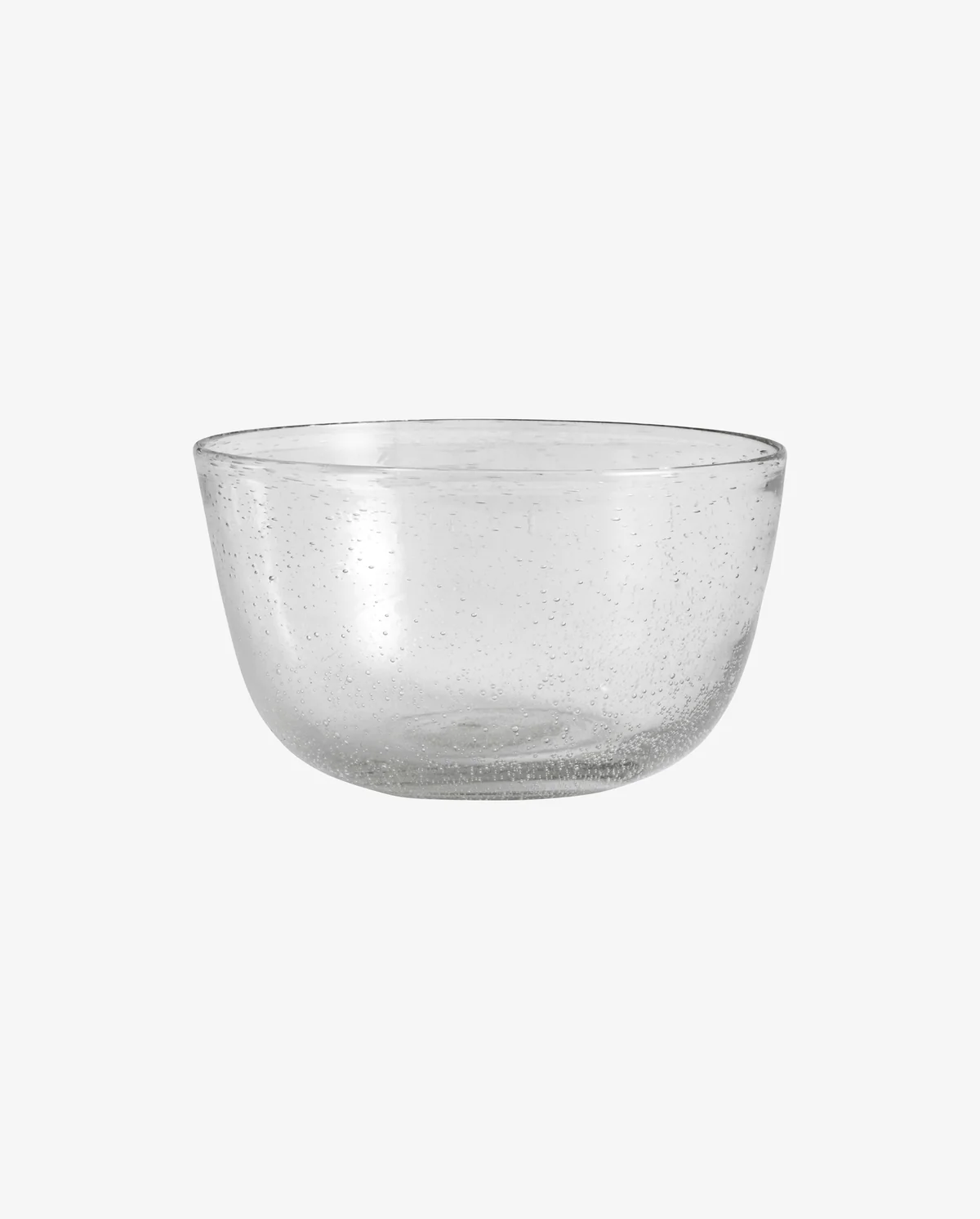 Lot de 2 bols en verre bullé transparent
