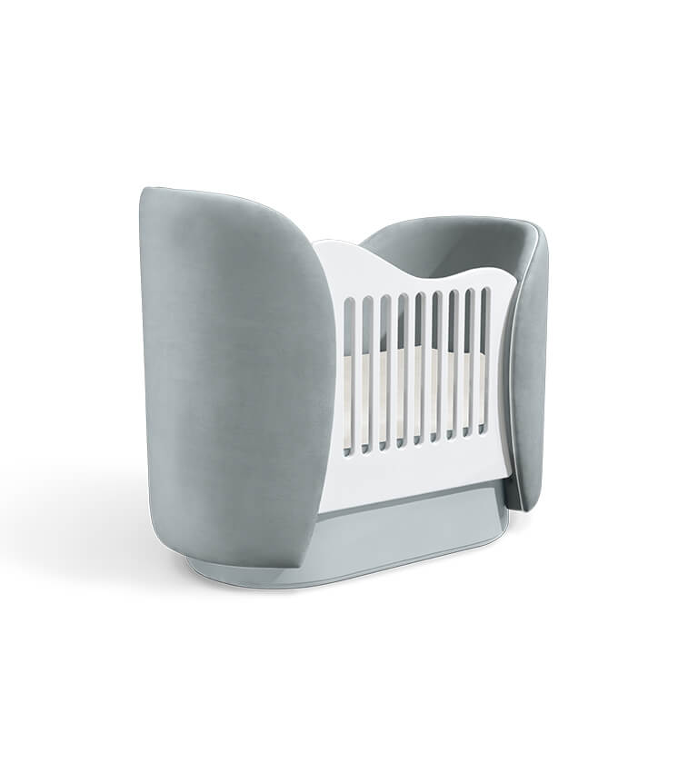 Lit forme de nuage gris