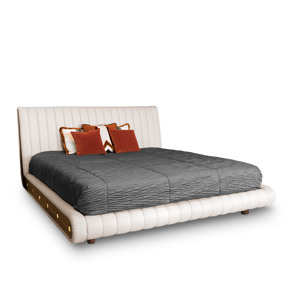 Lit de style Mid-Century