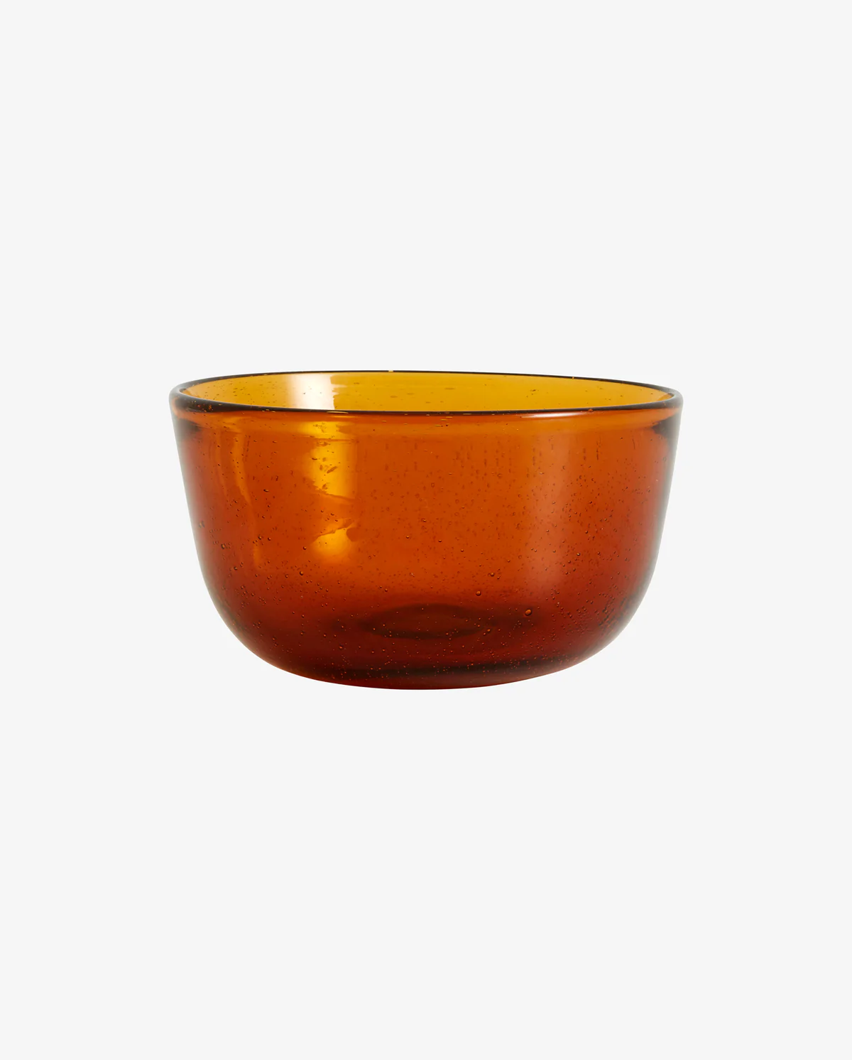 Lot de 2 bols en verre bullé orange