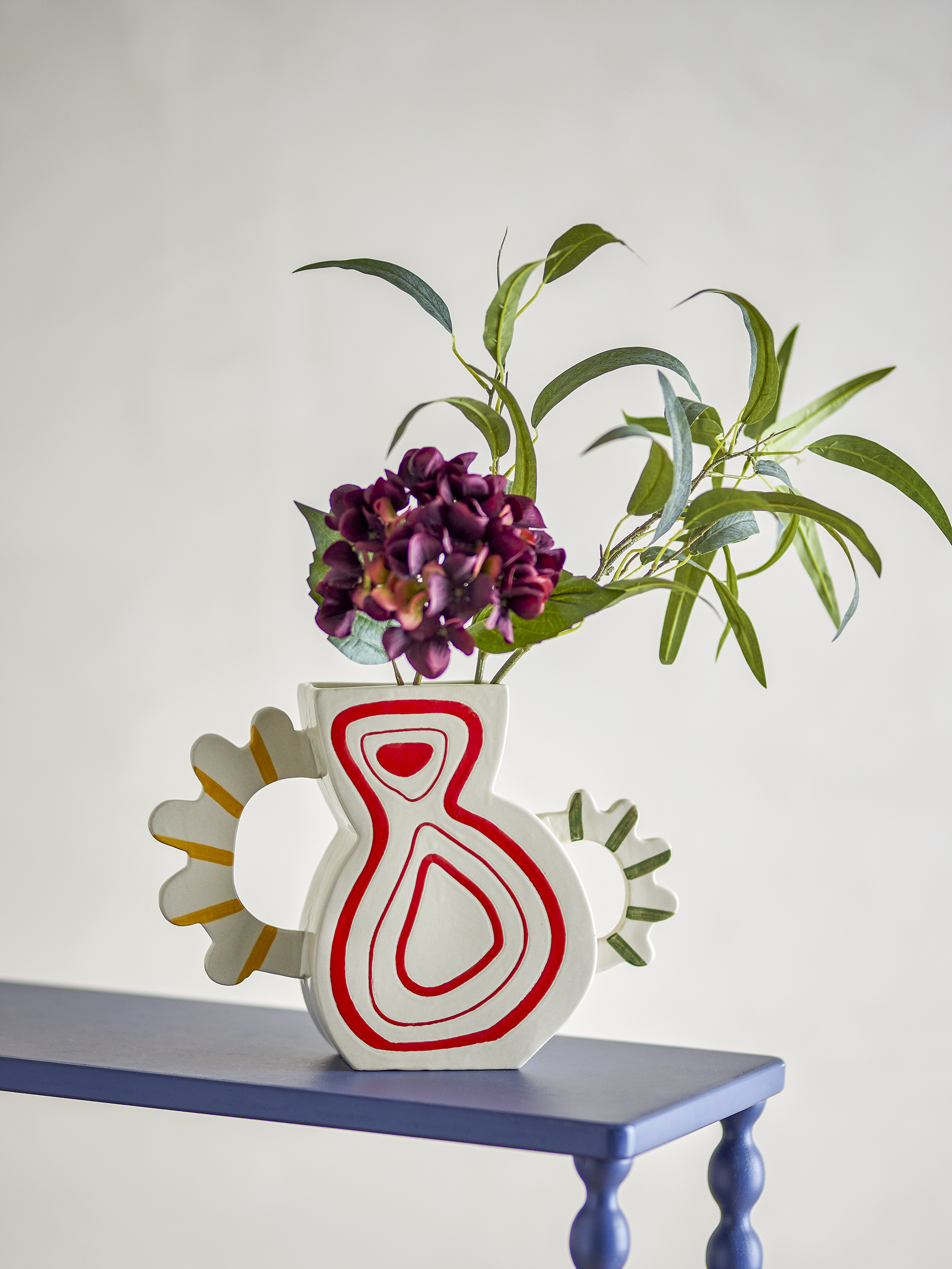 Vase Samila en grès - Coloris multicolore