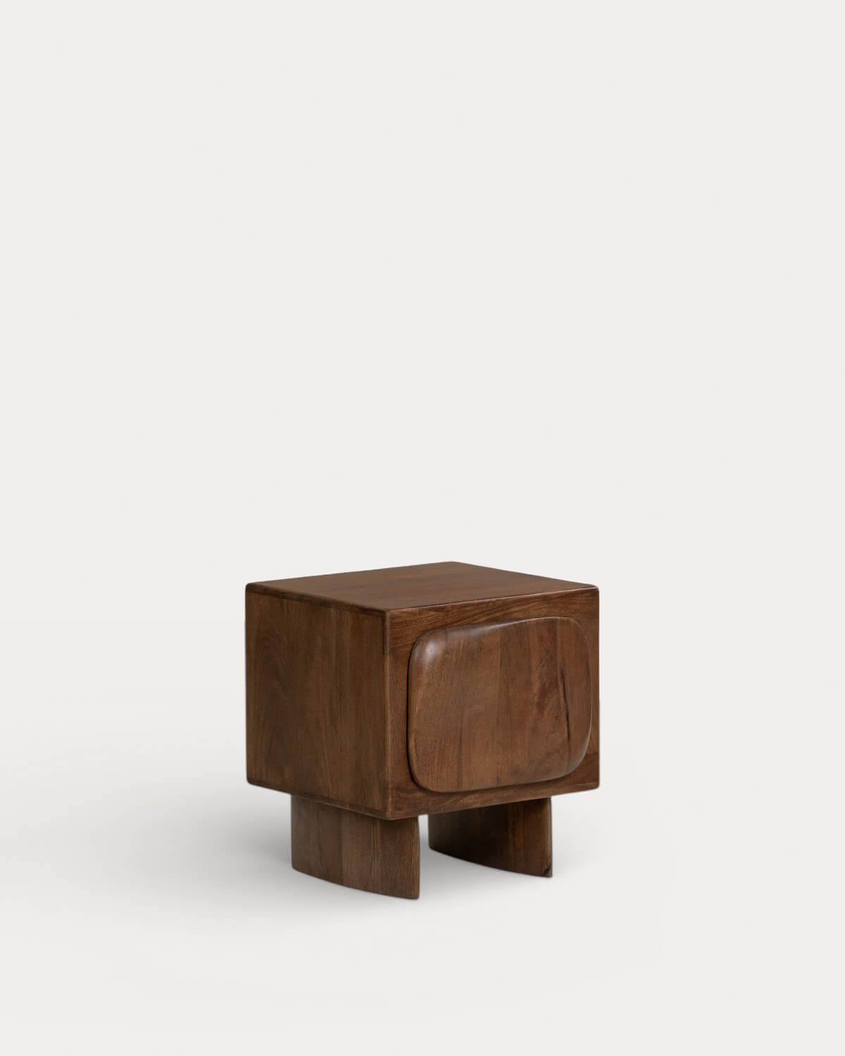 Table de chevet rectangulaire 45x41 cm avec rangement en bois de manguier Orlean