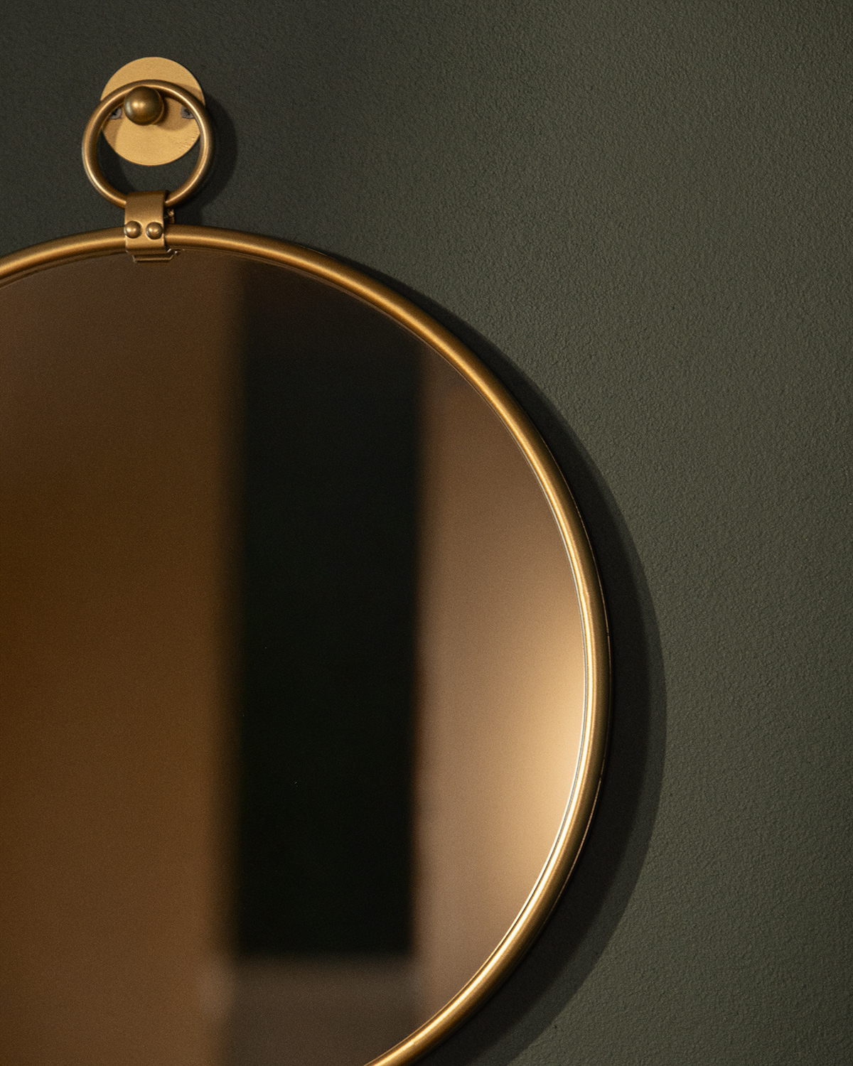 Miroir mural rond Ø46 cm en métal Dario — détail 3
