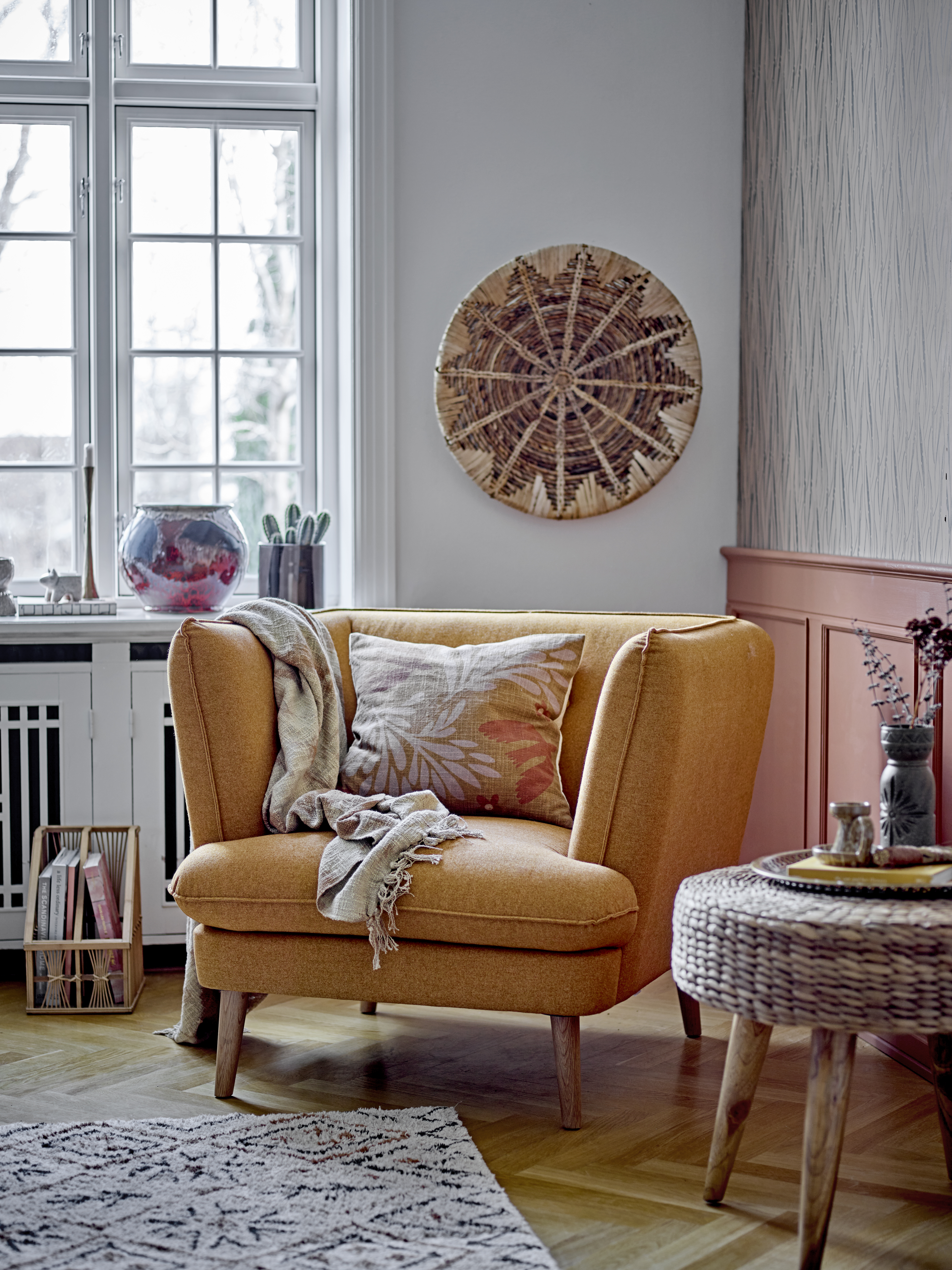 Fauteuil en polyester orange