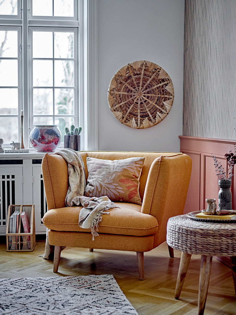 Fauteuil en polyester orange