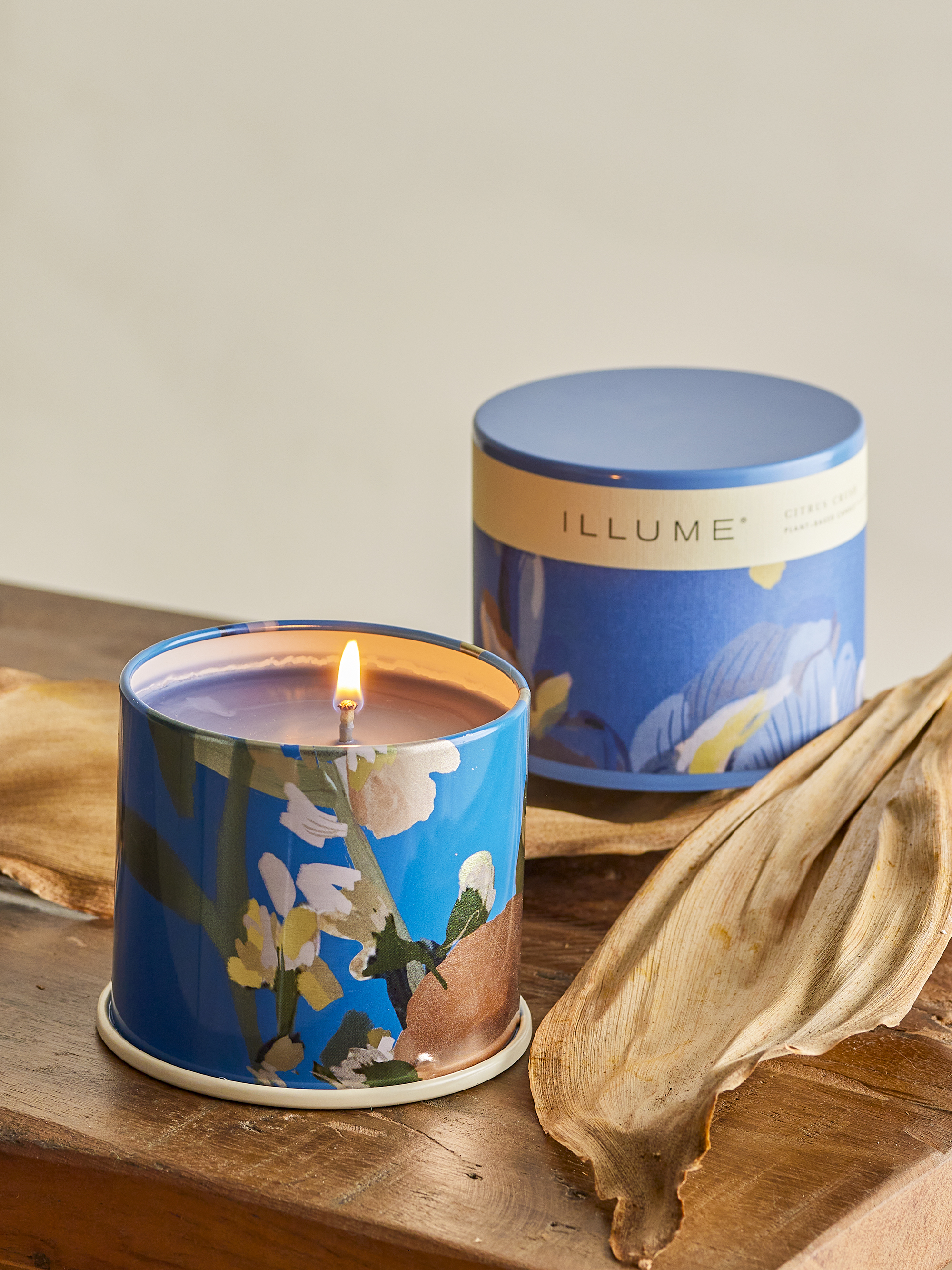 Bougie parfumée en boîte métal Citrus Crush — Coloris bleu