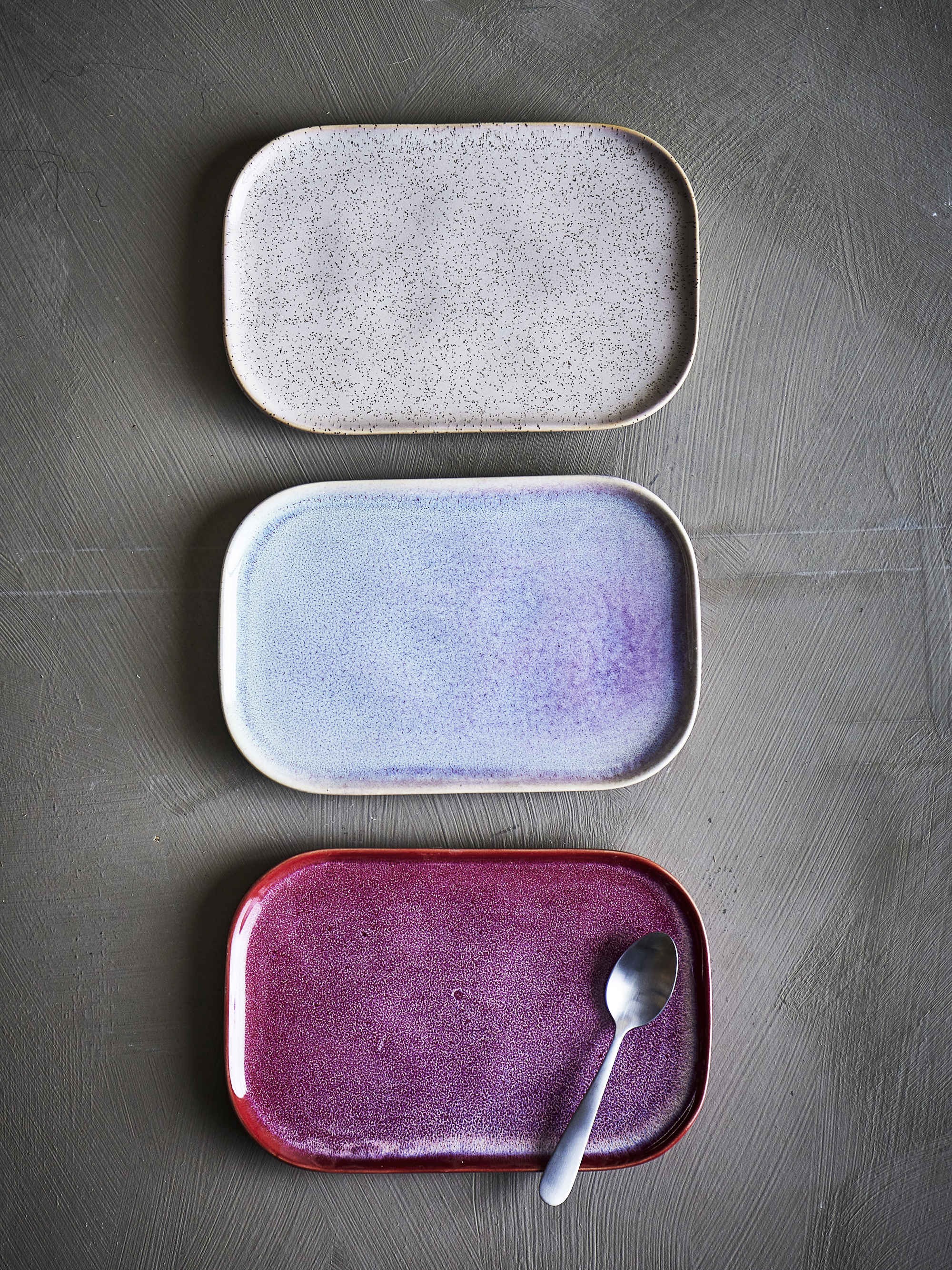 Set de 3 assiettes Addison en grès — détail 4