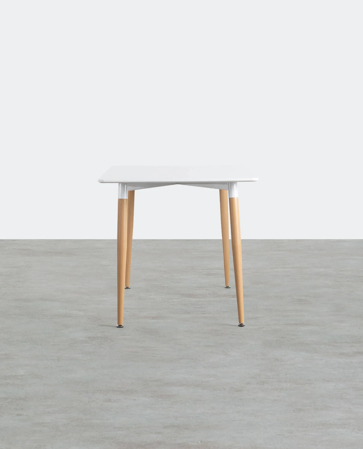 Table de salle à manger rectangulaire en métal et bois — détail 3